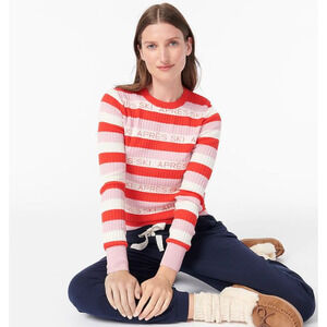 J.Crew Women's Après Ski Ribbed Margot Wool Striped Sweater - Size XS
